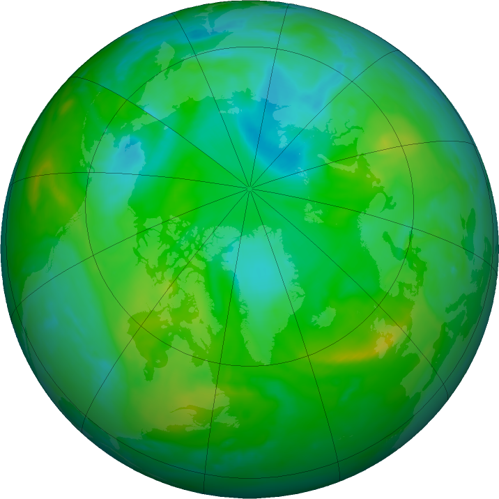 Arctic ozone map for 28 July 2021